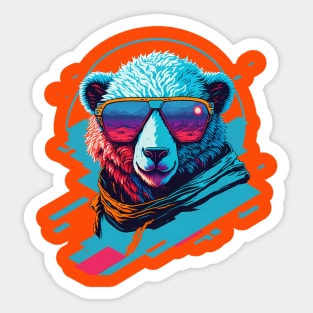 cool sheep with sunglasses Sticker